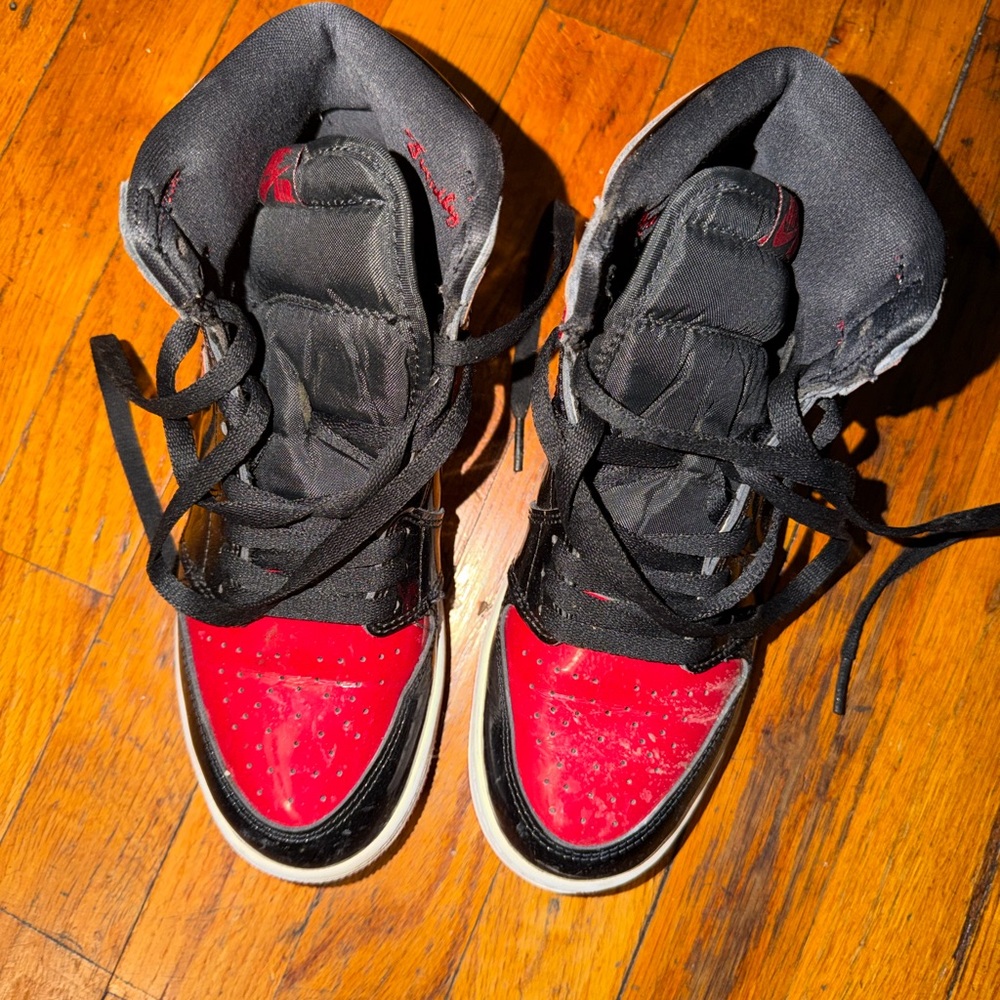 Jordan Kids Red and Black Sneakers